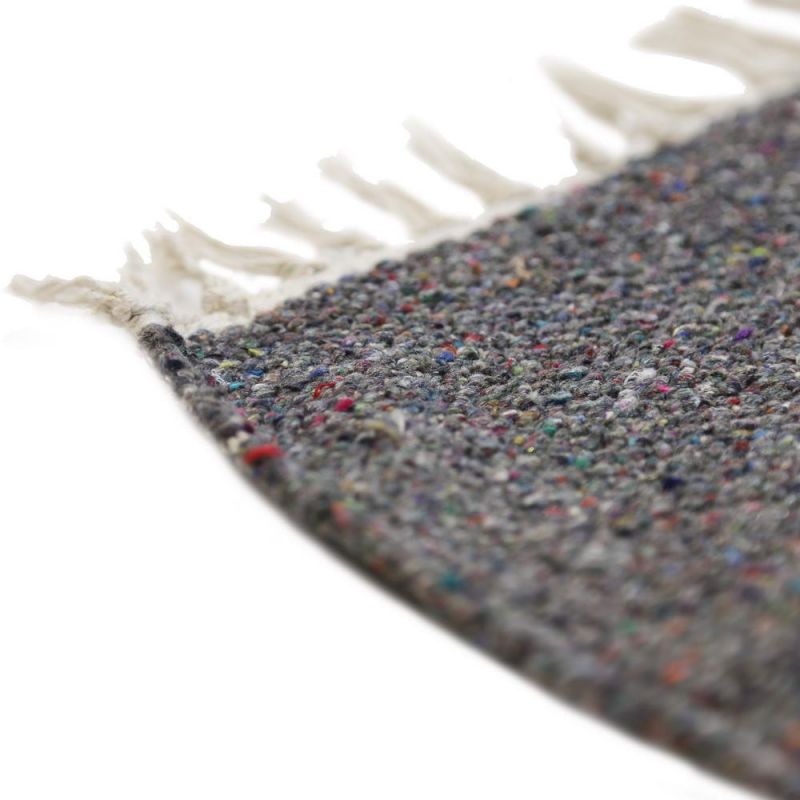 Plain Recycled Yarn Rug Silver(S) 90 x 150cm