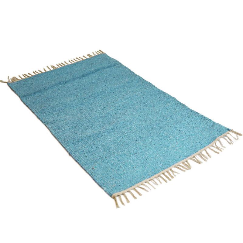 Plain Recycled Yarn Rug Turquoise(TQ) 75 x 135cm