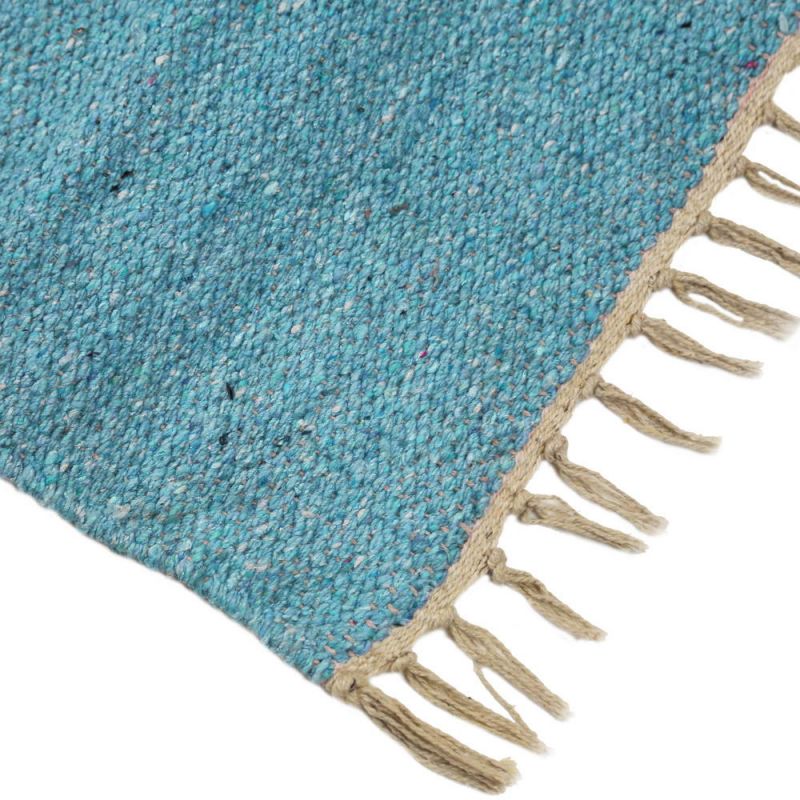 Plain Recycled Yarn Rug Turquoise(TQ) 75 x 135cm