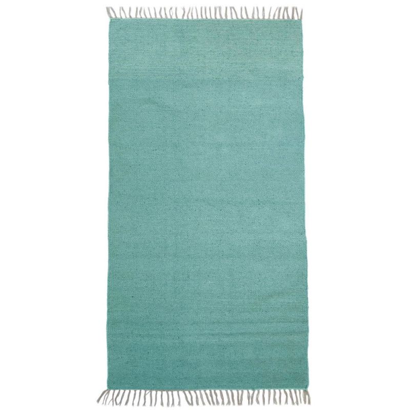 Plain Recycled Yarn Rug Turquoise(TQ) 75 x 135cm