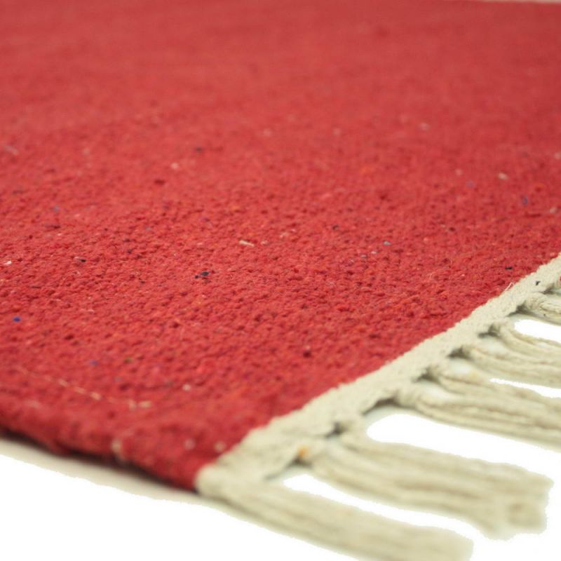 Plain Recycled Yarn Rug Red(RD) 90 x 150cm