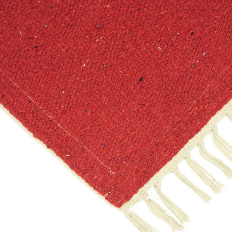 Plain Recycled Yarn Rug Red(RD) 90 x 150cm