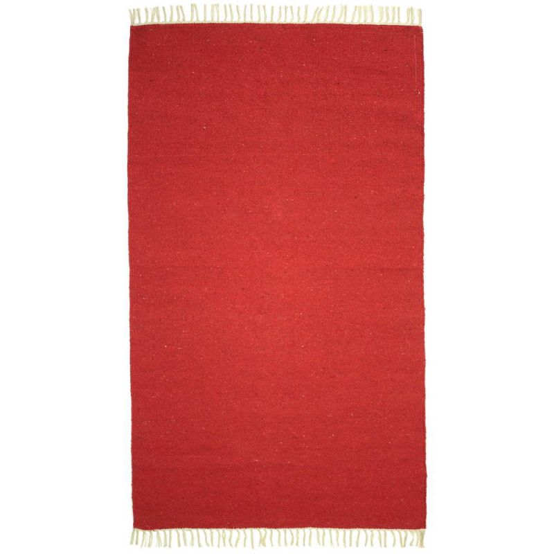 Plain Recycled Yarn Rug Red(RD) 90 x 150cm