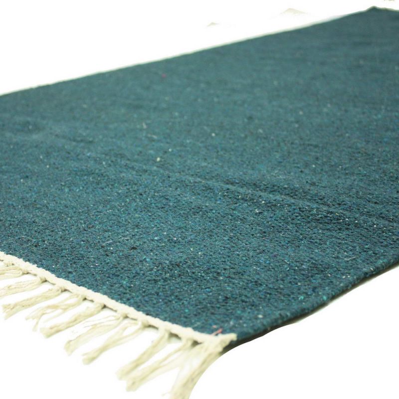 Plain Recycled Yarn Rug Teal(TL) 90 x 150cm