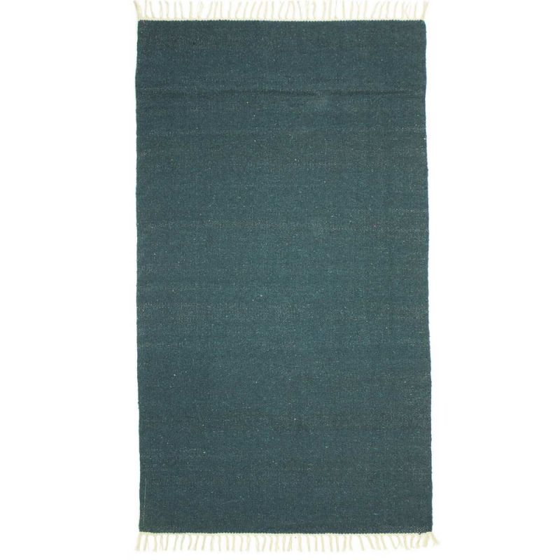 Plain Recycled Yarn Rug Teal(TL) 90 x 150cm