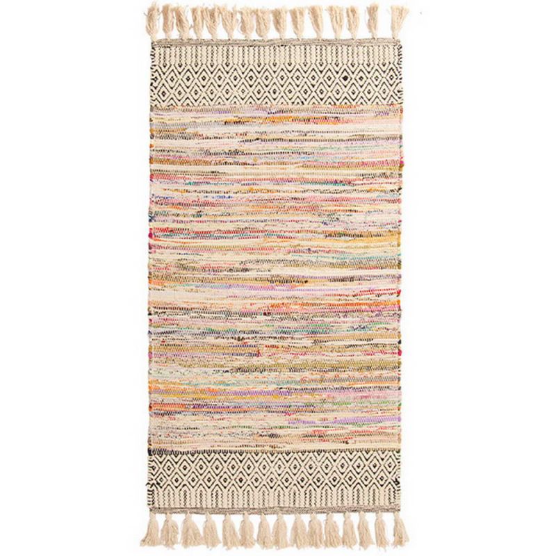 Chenille Rug With Chunky Tassels 75 x 135cm