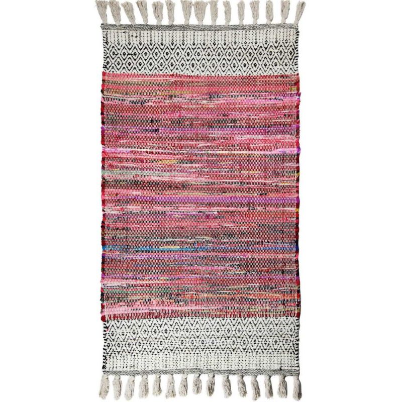 Chenille Rug With Chunky Tassels