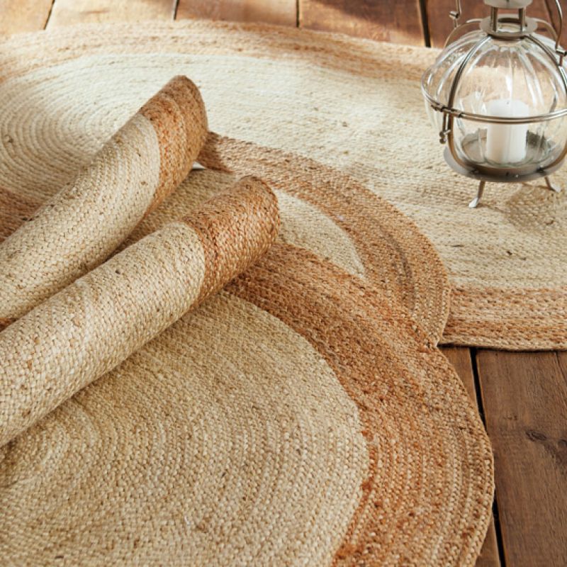 Sariska round jute rug, 120cm