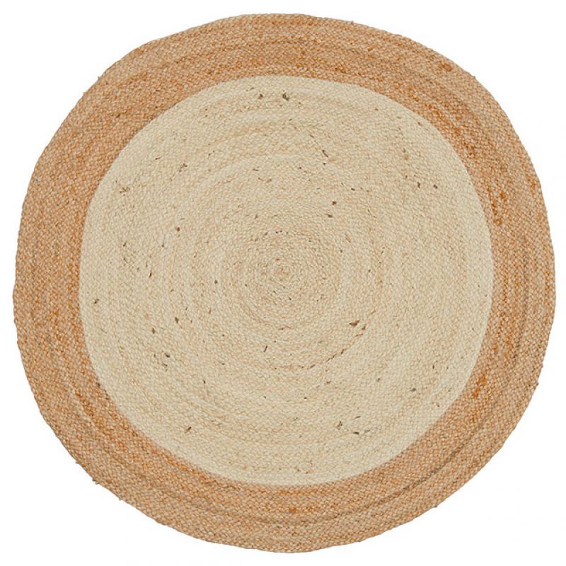 Sariska round jute rug, 120cm