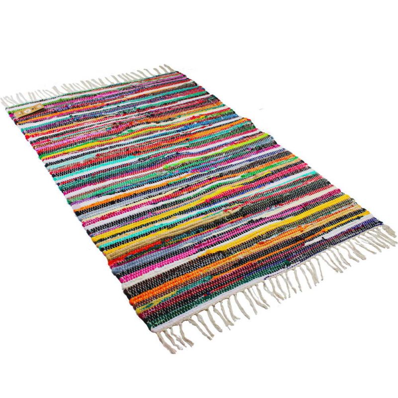 Multi color cotton rug, 60x90cm