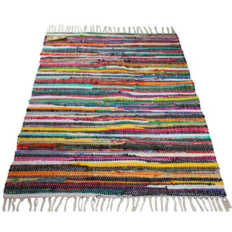 Multi color cotton rug, 60x90cm