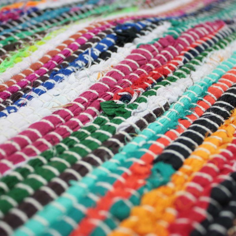 Multi color cotton rug, 60x90cm
