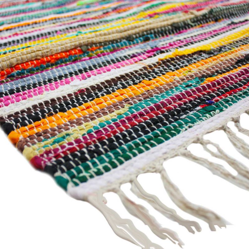 Multi color cotton rug, 60x90cm