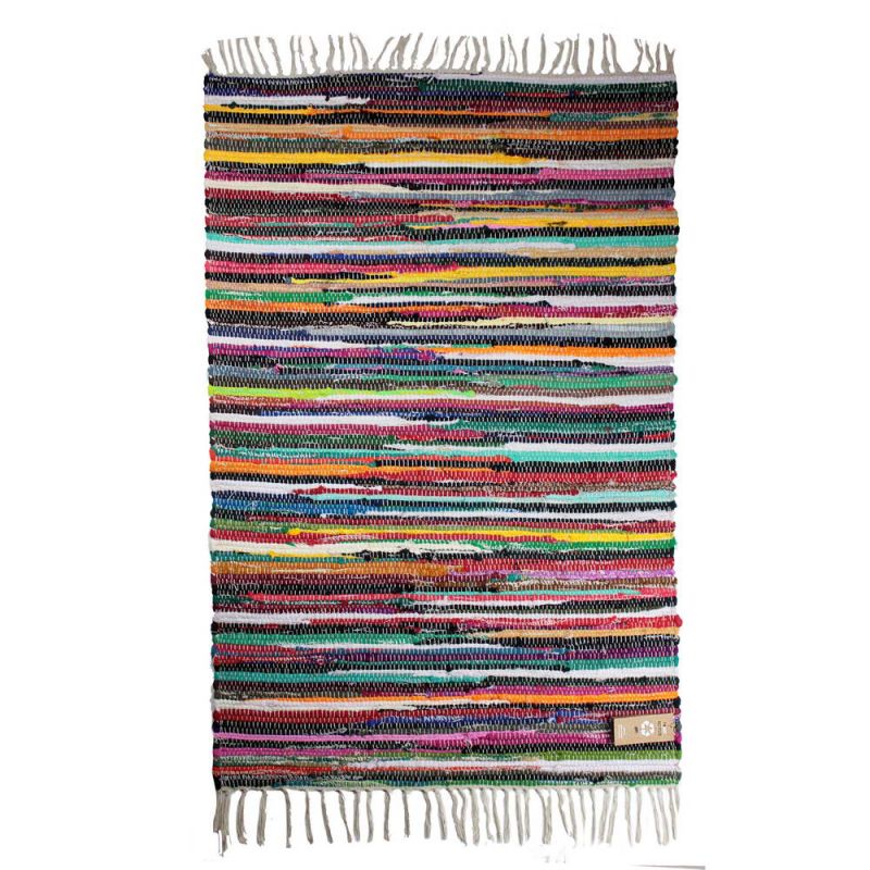 Multi color cotton rug, 60x90cm