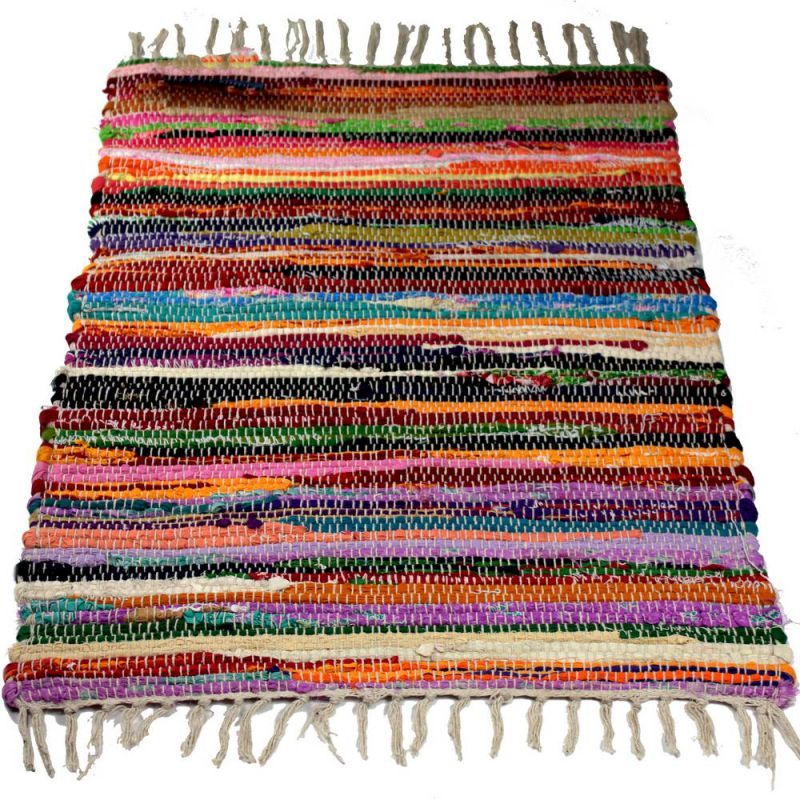 Multi color cotton rug, 50x80cm