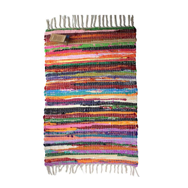 Multi color cotton rug, 50x80cm