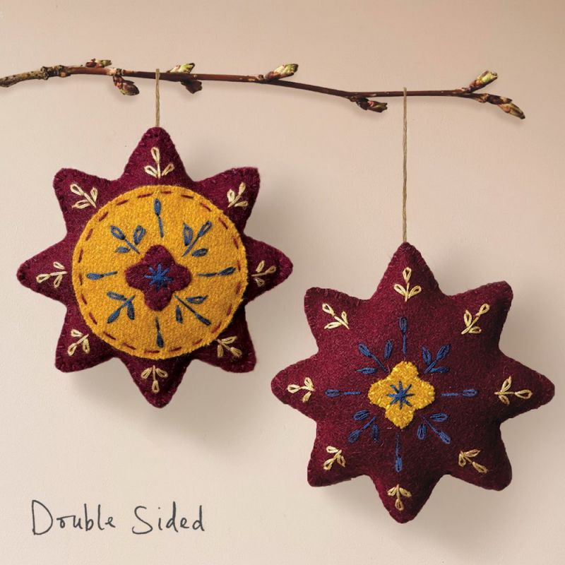 Στολίδι φελτ Folk Art 7,5εκ. - Ήλιος