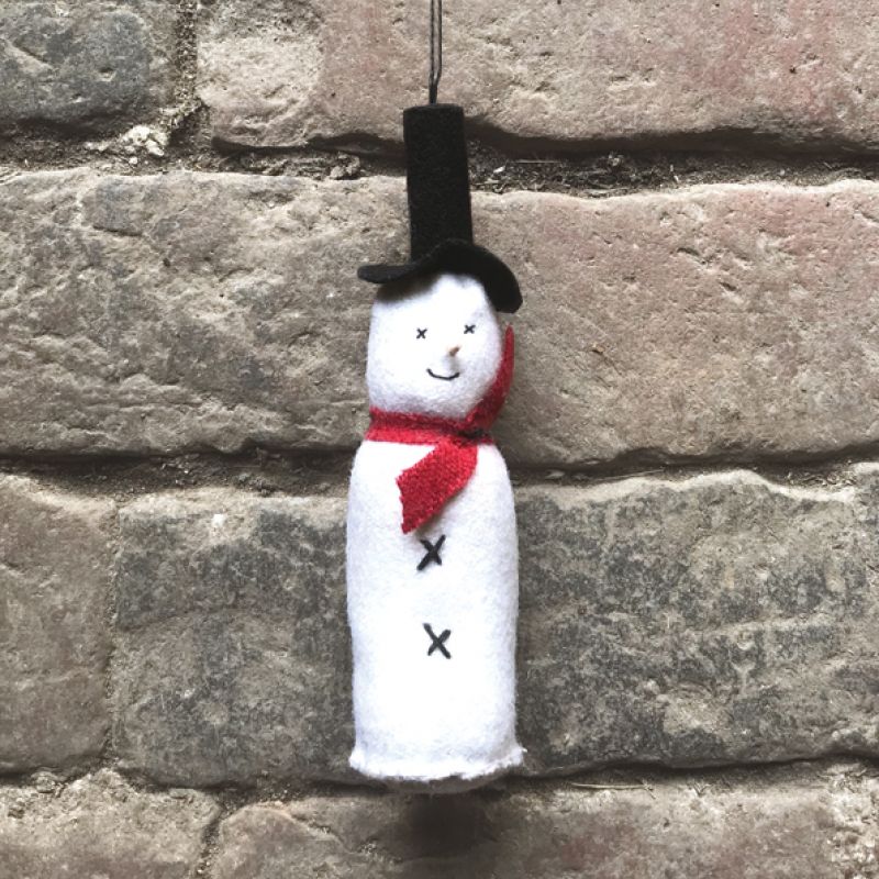 Felt hanging snowman-Medium
