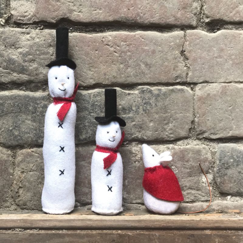 Felt hanging snowman-Long tall