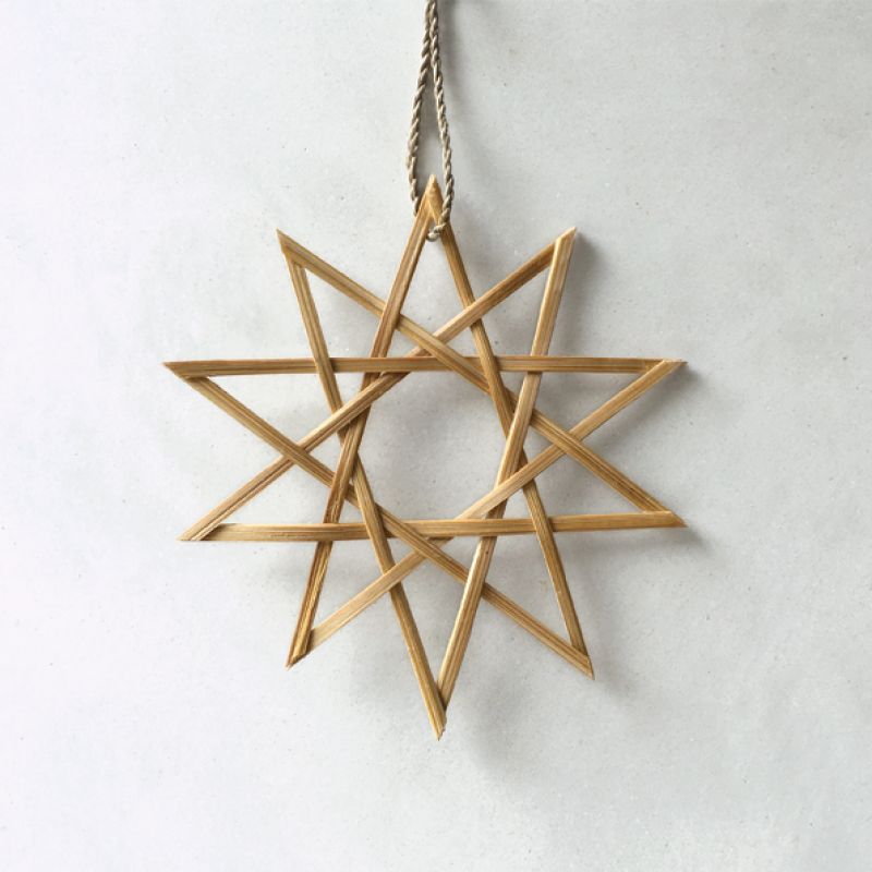 Star-Small ten pointed woven bamboo