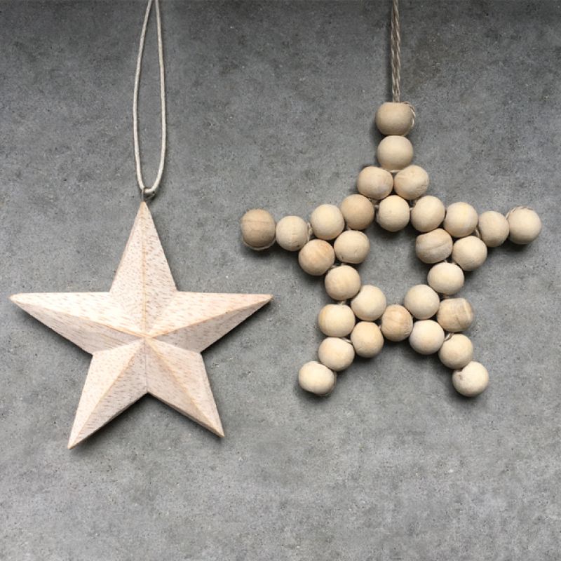 Star-Sml beaded natural