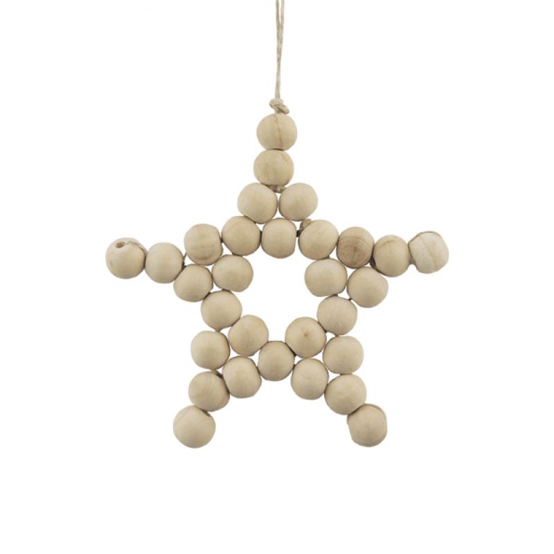 Star-Sml beaded natural