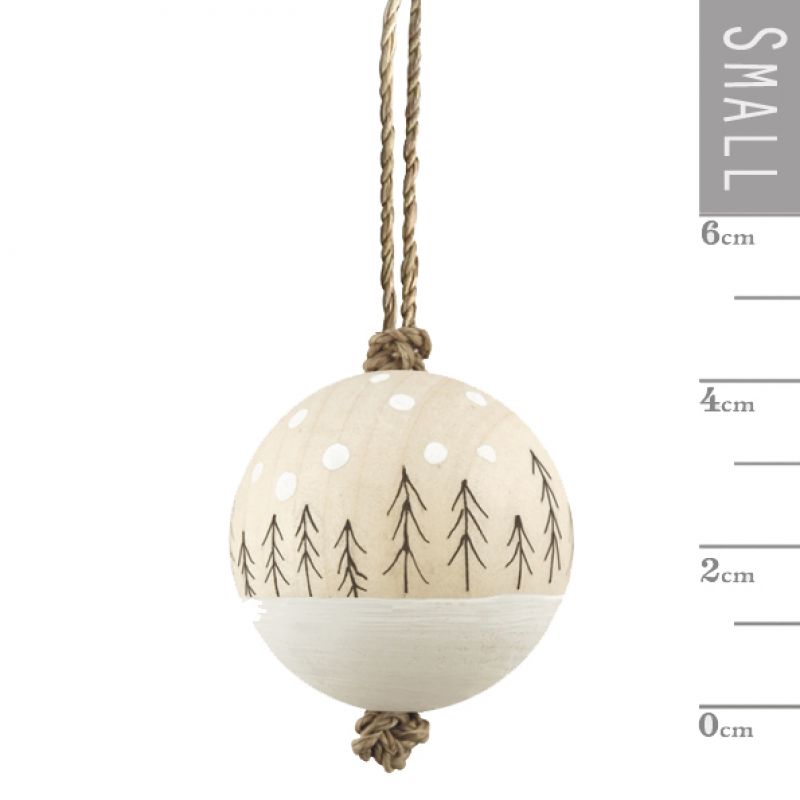 Wood bauble-Winter trees