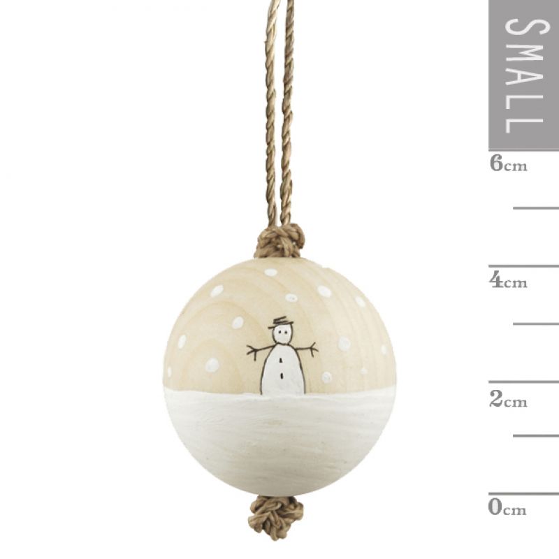 Wood bauble-Snowman