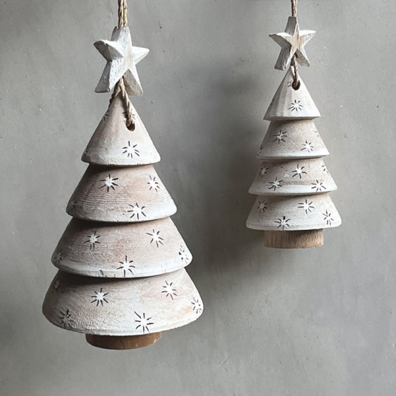 Wood tree decoration dots-Small