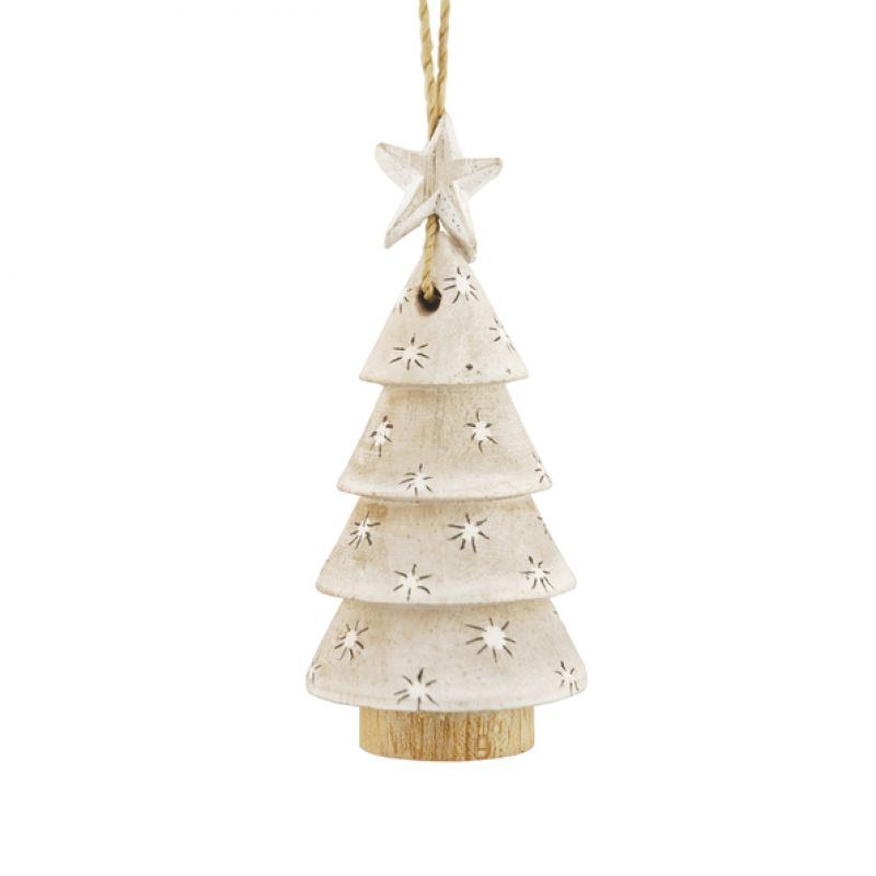 Wood tree decoration dots-Small