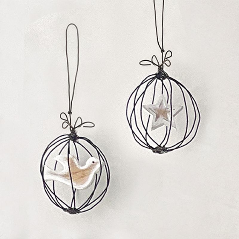 Wire bauble-Dove