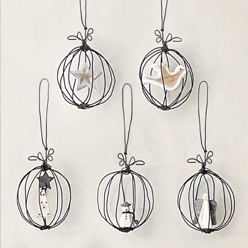 Wire bauble-Snowman