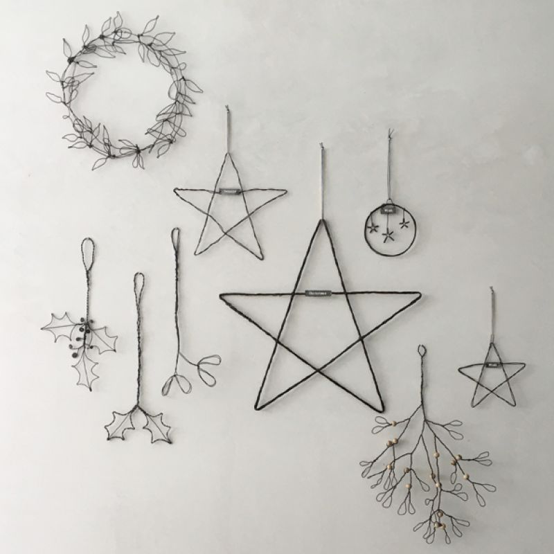Metal hanging star-Wish/ Sml