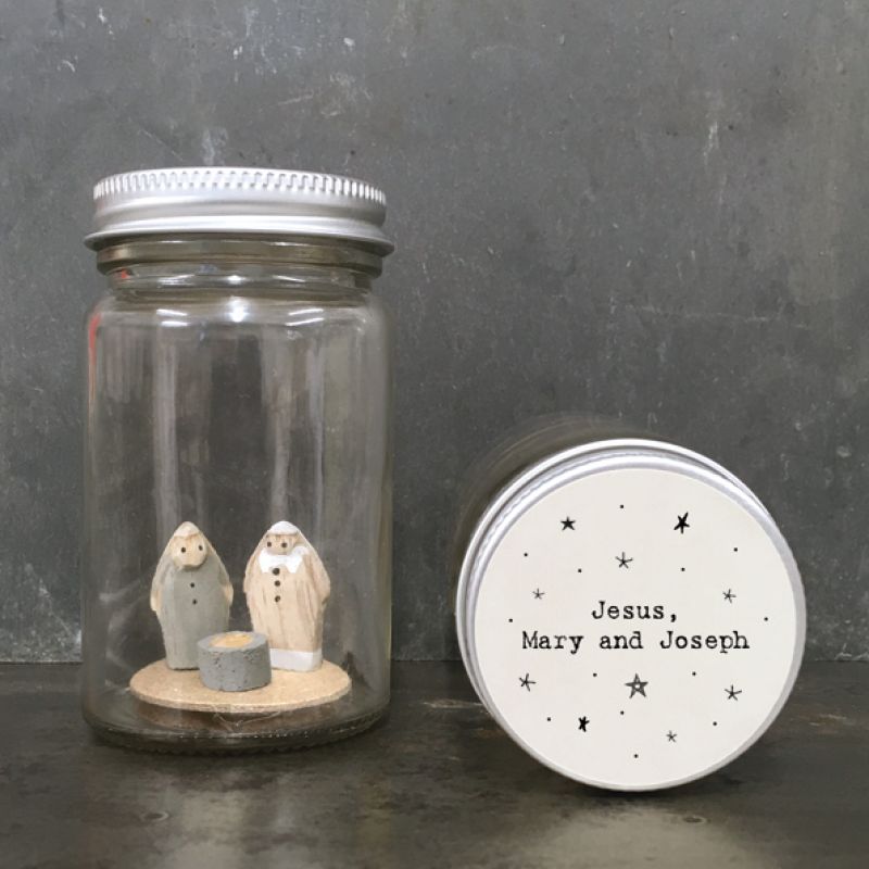 World in a jar-Jesus, Mary & Joseph