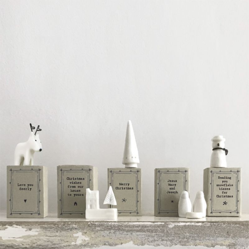 Σπιρτόκουτο-Τάρανδος πορσελάνη 4,5x3,4 εκ.