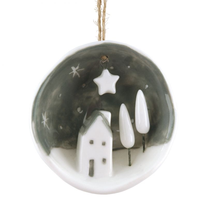 Half porcelain bauble-May your troubles