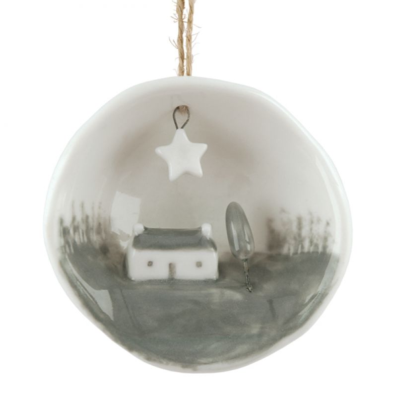 Half porcelain bauble-Christmas wishes…