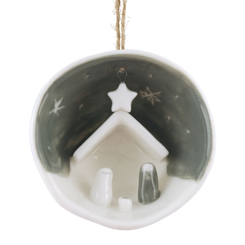 Half porcelain bauble-Jesus, Mary…