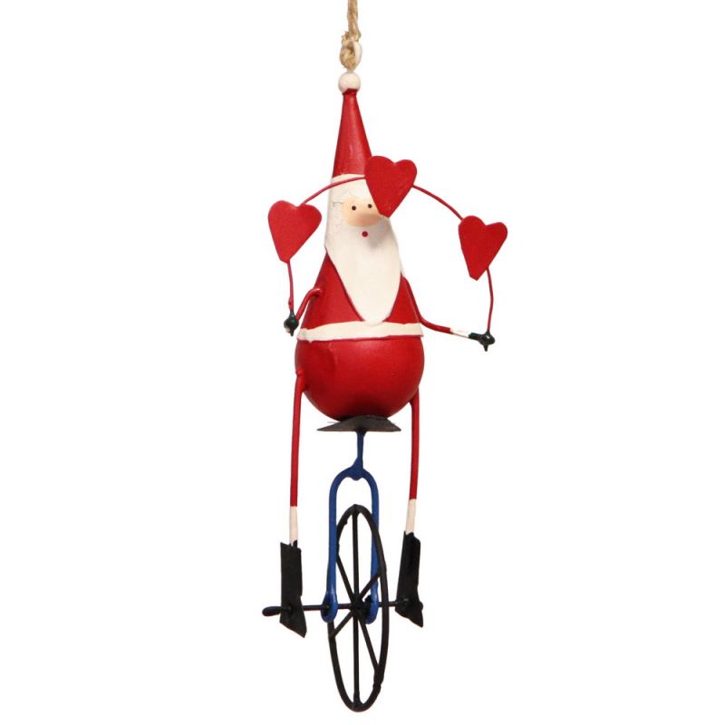 Unicycle Santa 14cm x 6cm