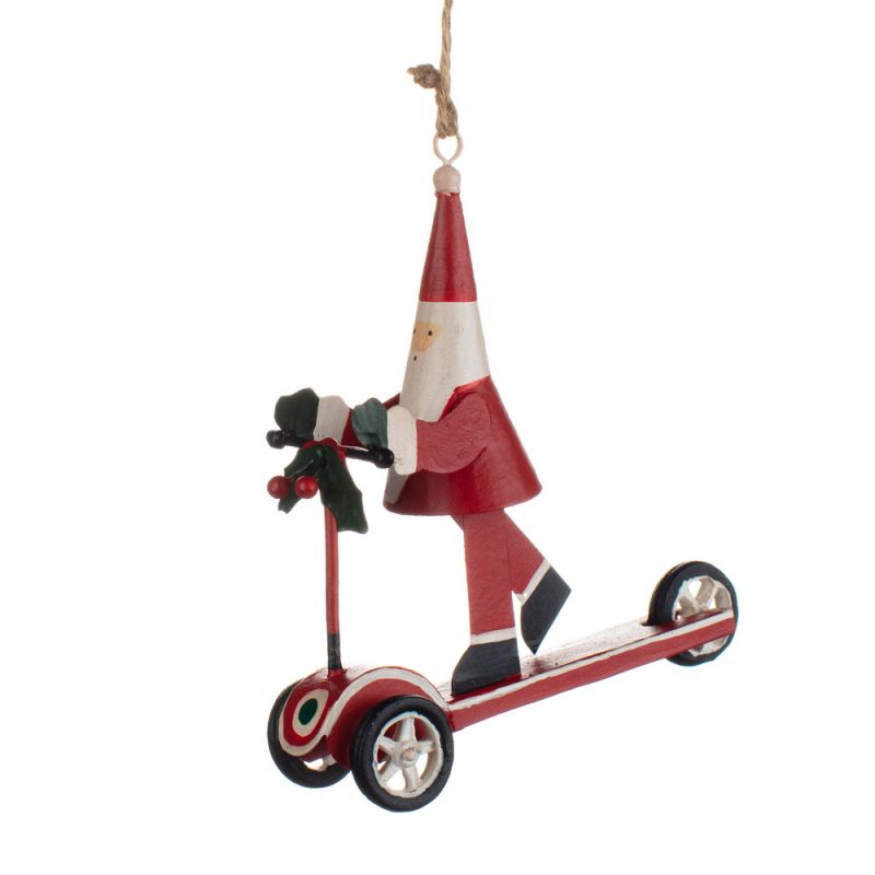 Red Santa Scooter 11x10x3