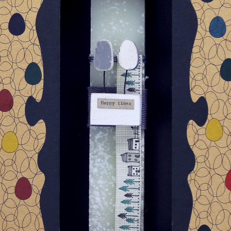 Λαμπάδα 20 Σύνθεση Δέντρα - Κρεμ