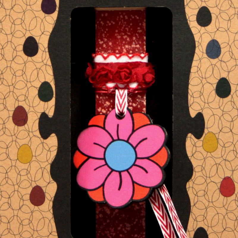 Λαμπάδα 20 Λουλούδι ξύλινο - Κοραλί