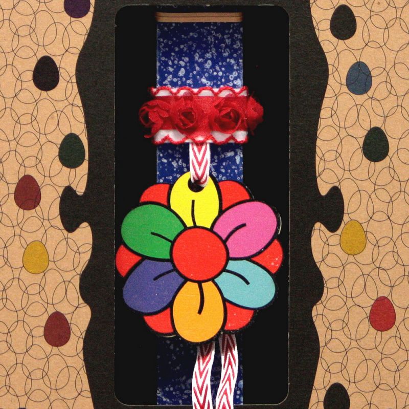 Λαμπάδα 20 Λουλούδι ξύλινο - Μπλε 