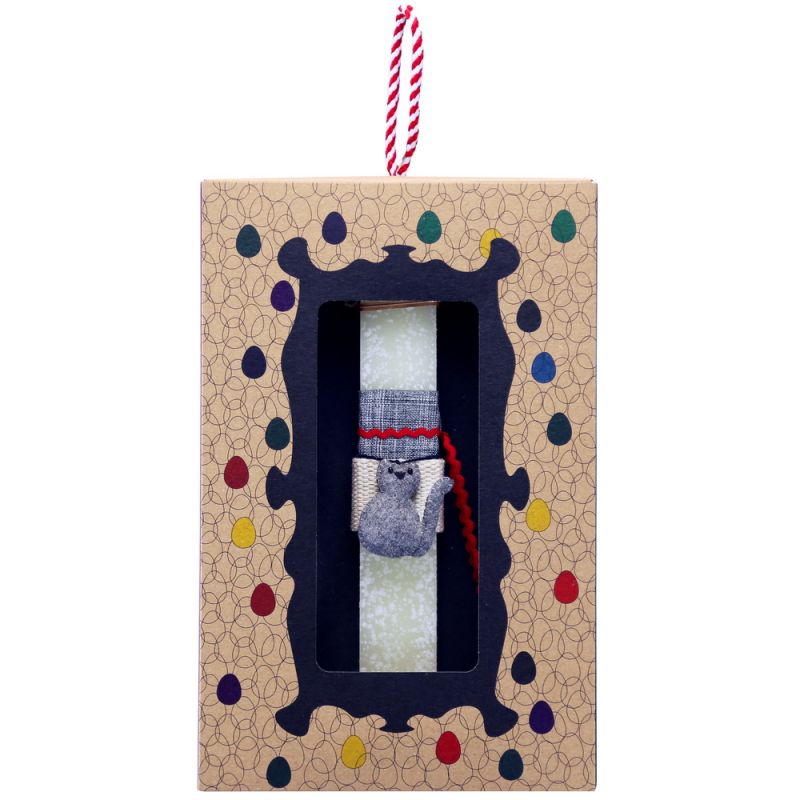 Easter Candle Felt hanging cat-Grey