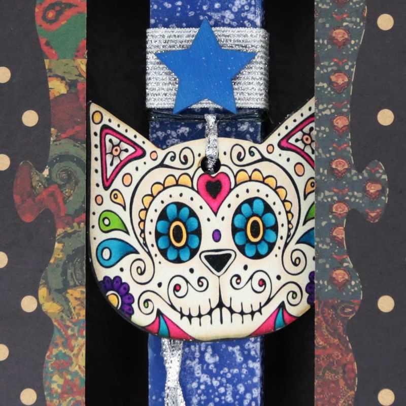 Easter Candle Hanging dec Tatoo Cat