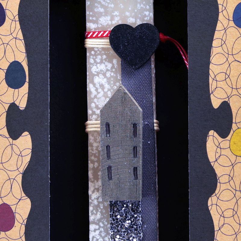 Easter Candle Tiny house-Black 3 storey