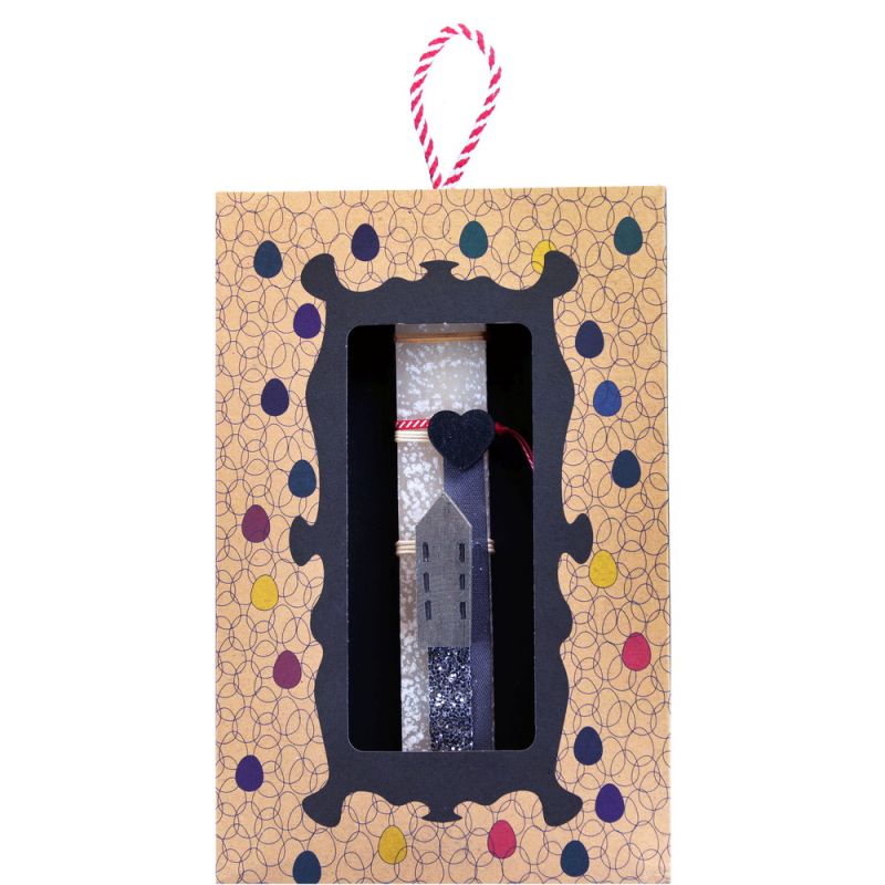 Easter Candle Tiny house-Black 3 storey