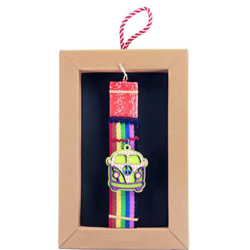 Easter Candle Camper key ring