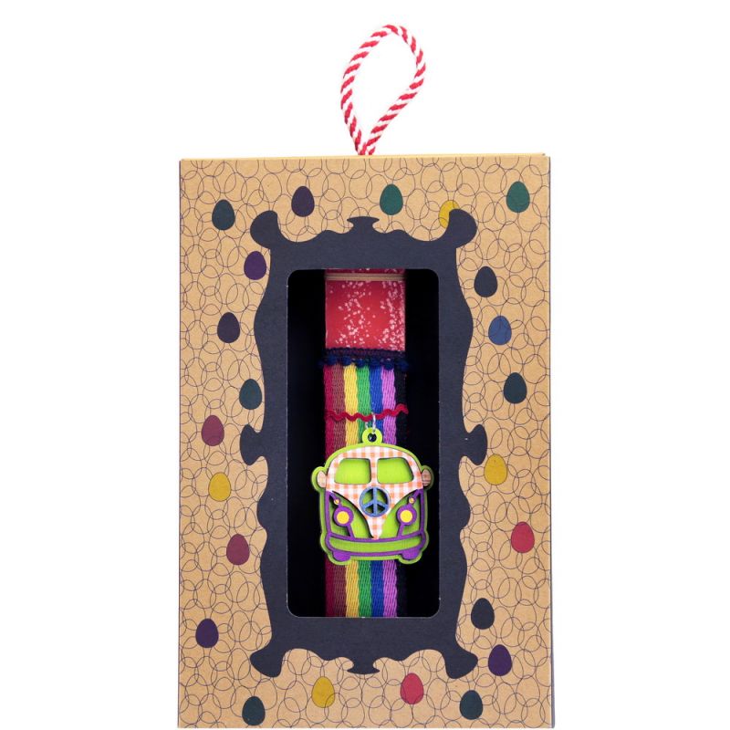 Easter Candle Camper key ring