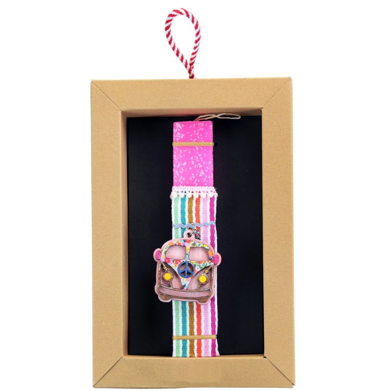 Easter Candle Camper key ring